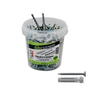 Tassello universale in nylon + vite + SDS plus + punta cilindrica (secchiello)