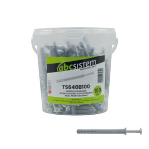 Tassello in nylon a percussione testa svasata - mod. prof. (secchiello)