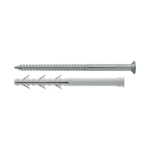 Tassello universale in nylon prolungato a 6 alette con vite torx