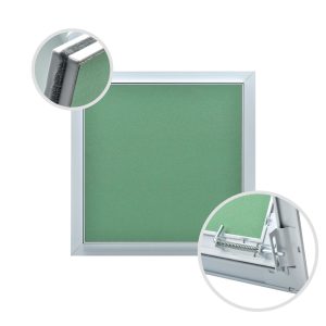 Botole in cartongesso con profilo laccato bianco a molla per pareti e soffitti sp. 12,5 mm