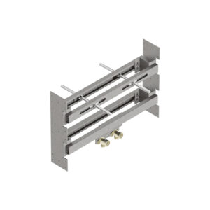 Supporto doppio lavabo contrapposto con raccordi montante 100