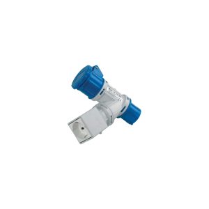 Moltiplicatore adattatore mobile a 2 uscite con spina 16A 2P+E 50/60 Hz IP44