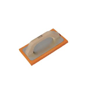 Frattazzo spugna arancio manico in legno