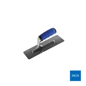 Frattone lama in acciaio inox con impugnatura ergonomica in gomma a bordo  arrotondato - 10 x 24cm