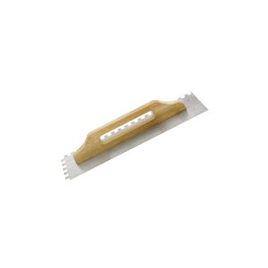 Frattone a due mani dentato in acciaio - 14 x 50 con dente 10x10 mm
