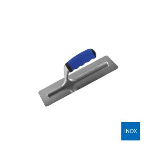 Frattone lama in acciaio inox con impugnatura ergonomica in gomma a bordo  arrotondato - 12 x 28cm