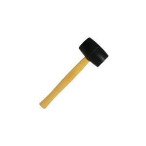 Mazzuola gomma nera manico legno